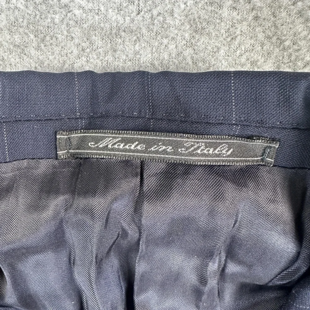 Ermenegildo Zegna Blazer Sport Coat Mens 40 Blue Wool Double Breasted Italy